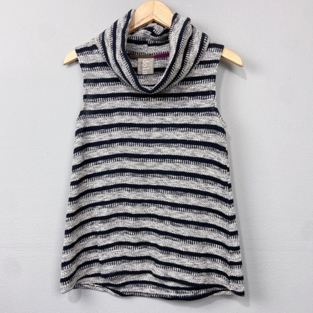 Anthropologie Dolan Left‎ Coast Sweater Knit Top Size S Striped Cowl Sleeveless